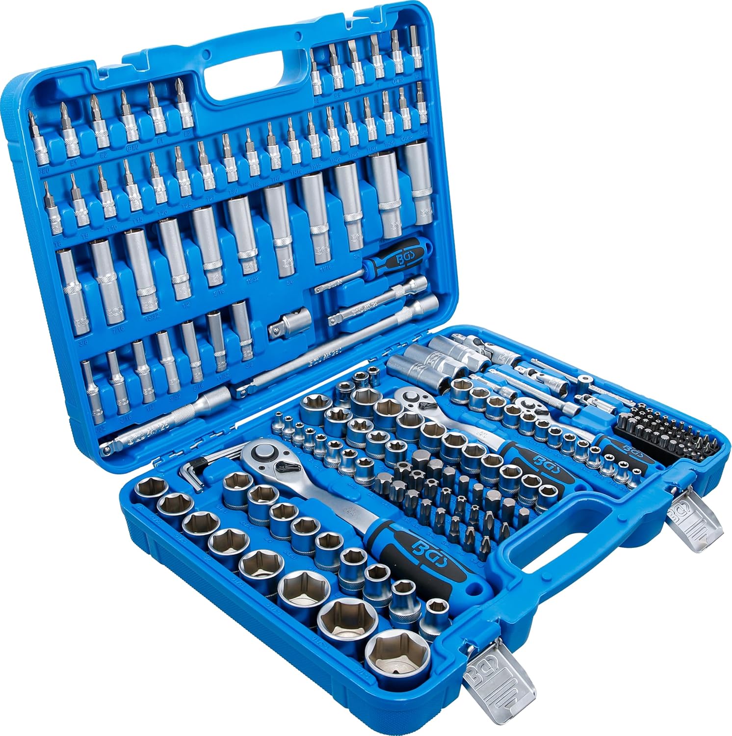 🚗 KFZ & Werkstatt – BGS 2292 Socket Spanner Set Wave Profile 192 Pieces Drive 6.3 mm (1/4") / 10 mm (3/8") / 12.5 mm (1/2") incl. Case, 2245 – Bild 5